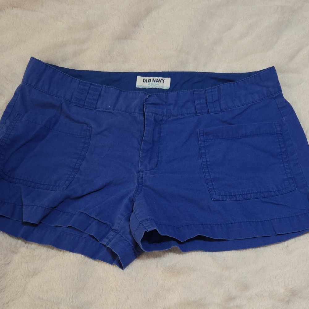 Old Navy Blue Cargo Shorts Lightweight Cotton